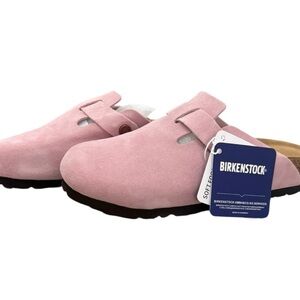 New! Boston Clogs Birkenstock in Pink Suede 37
